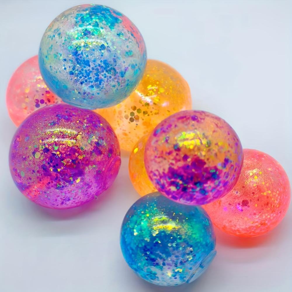 Random Color Beautiful Squeeze Toys Spherical Geometric Squeeze Toys Filled With Gold Powder
