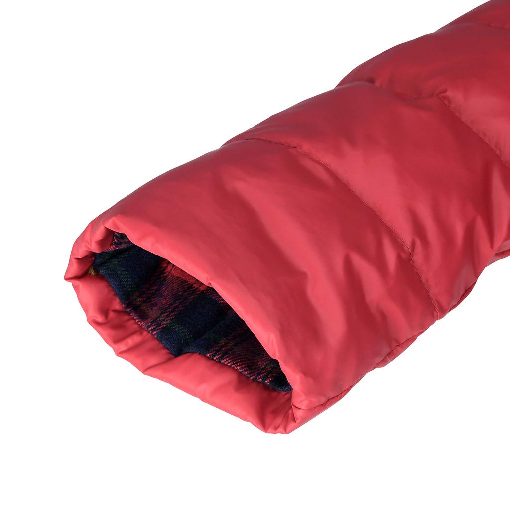 MIKIHOUSE HOT BISCUITS Baby Down Jacket 73-3707-458 80% Down Detachable Hood Washable Kids Winter Coat (Size 80, Red)