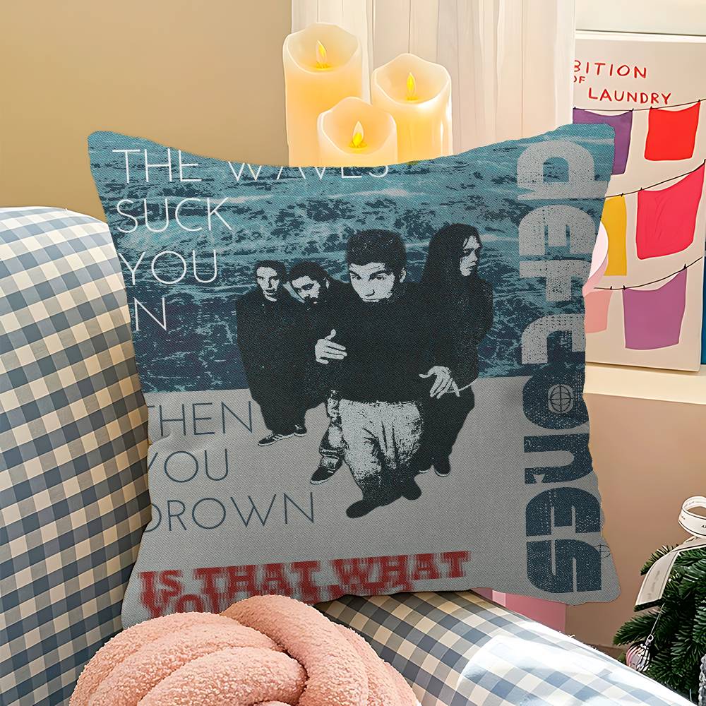 Classic Band D-Deftones Office Cushion Pillowcase Car Cushion Cover45X45CM Lumbar Pillowcase Sofa Pillowcover