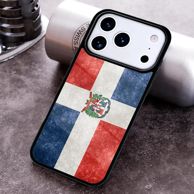 Dominican Republic Flag Painted Phone Case For iPhone 17 16 15 14 13 12 11 Pro Max Plus 17Air Soft Silicone Cover