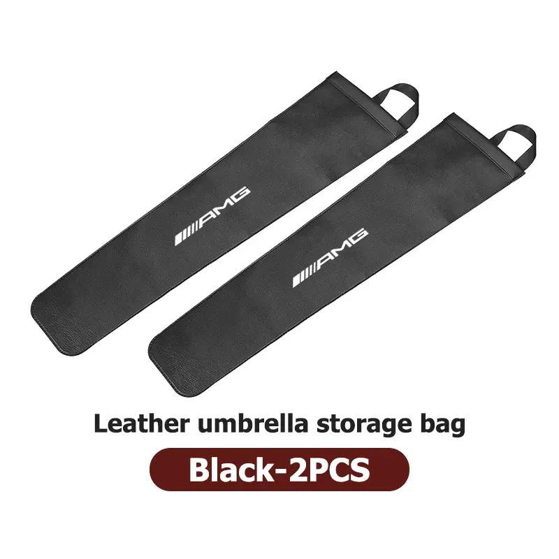 Car Sticker For Mercedes Benz Car Seat Back Leather Umbrella Waterproof Storage Bag AMG C180 C300 W124 W176 W177 C200 C260 GLC C