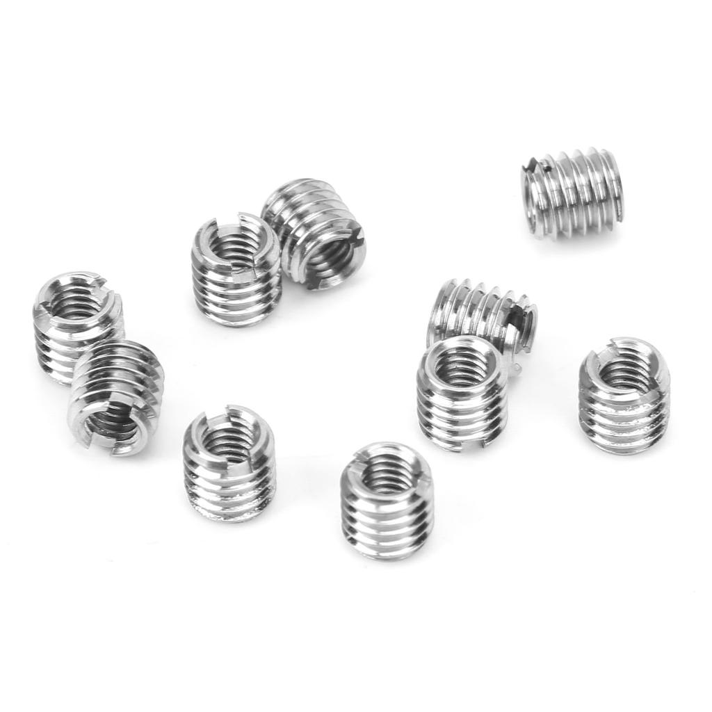 10Pcs Thread Inserts Male Female Reducing Nut Stainless Steel Repair Tool Fastener Hardware