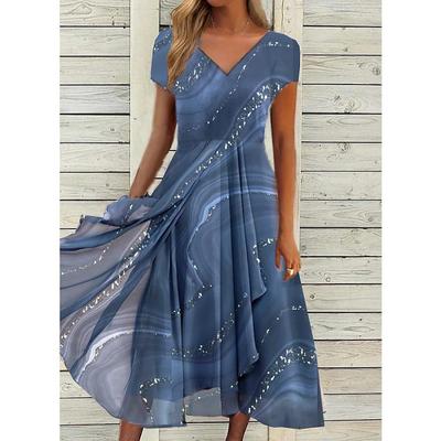 Abito da donna estivo 2025, nuovo, stile urbano casual, lavorato a maglia con cuciture
