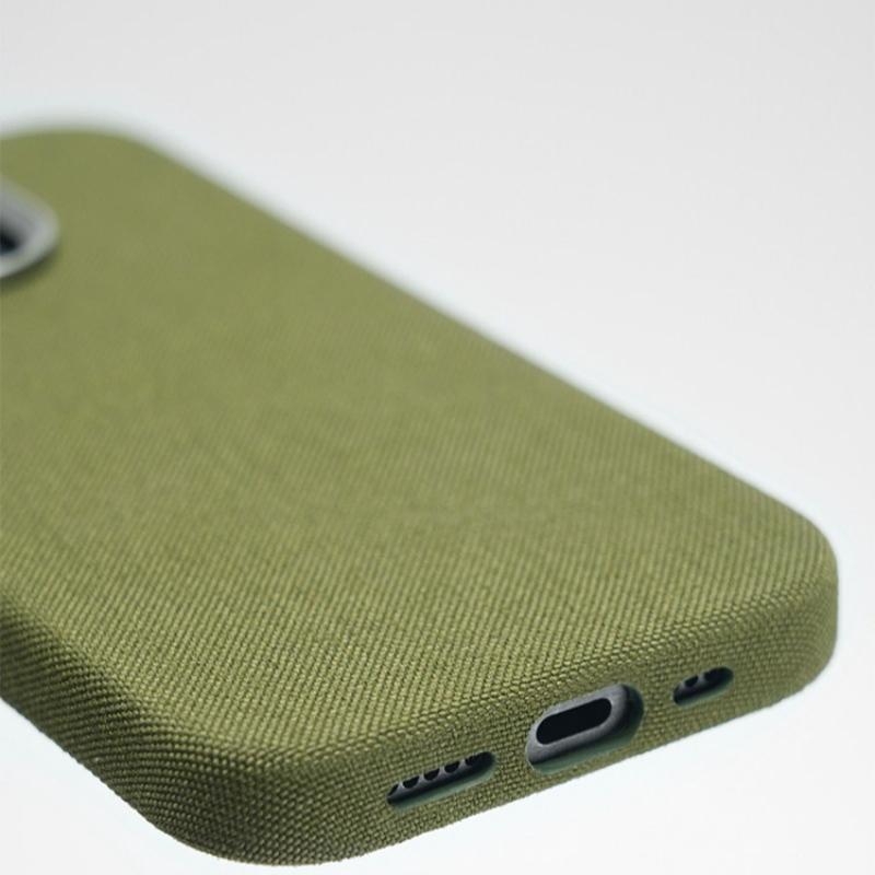 Case For iPhone 16 Pro Max 15 14 13 Case Fashion For MagSafe Magnetic Matte Nylon Leather Phone Cover Shockproof Bumper