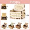 Hand Crank Music Box Engraved Gift For Mom Daughter Wife Birthday Present**