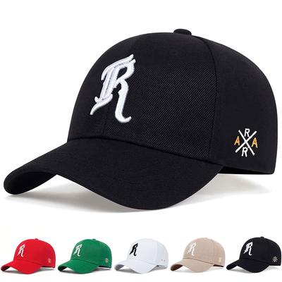 Baseball-Caps mit Buchstaben-R-Stickerei für Damen und Herren, Herbst-Winter, Baumwolle, verstellbare Snapback-Mütze, lässige Hip-Hop-Kappe für Damen, Trucker-Mützen