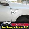 For Toyota Land Cruiser Prado 150 2018- Accessory Car Front Fender Engine Side Air Vent Cover Trim Shark Gills Vent Sticker