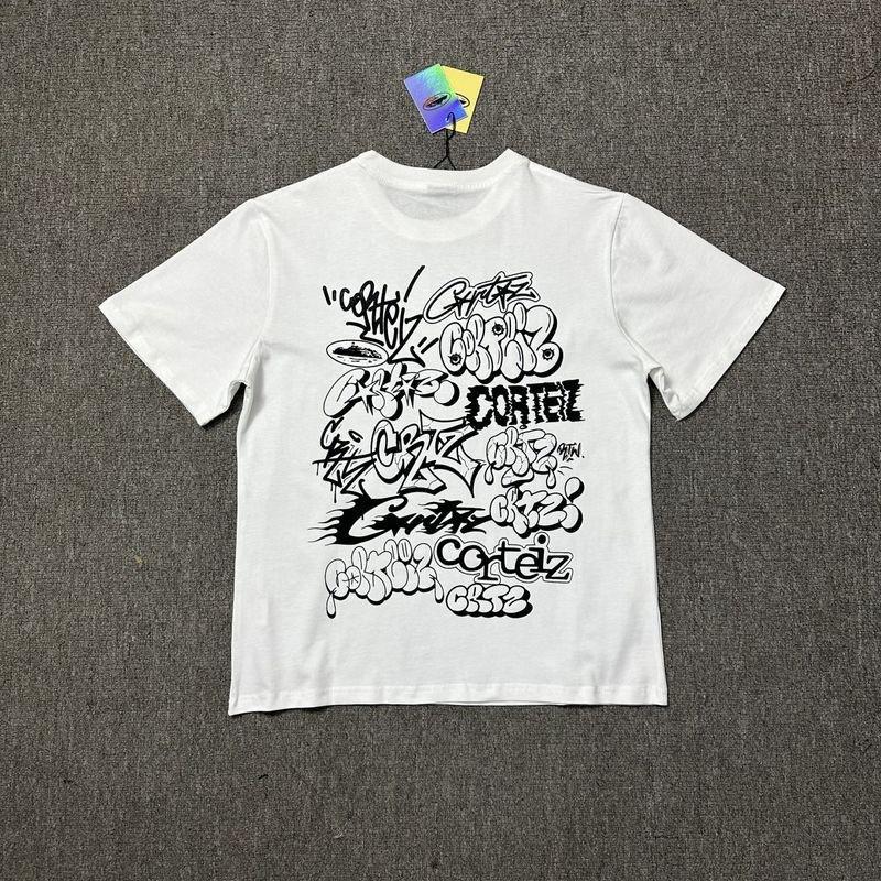 240g Corteiz Series T-Shirt Short Sleeve Letter Print Unisex Fashion Casual Top