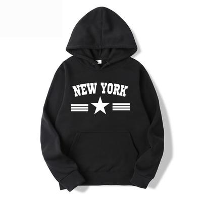 Men Women New York U.S.A City Hoodies Fashion Letter Printed Graphic Sweatshirts Loose Casual Harajuku Hooded Pullover Sportwear