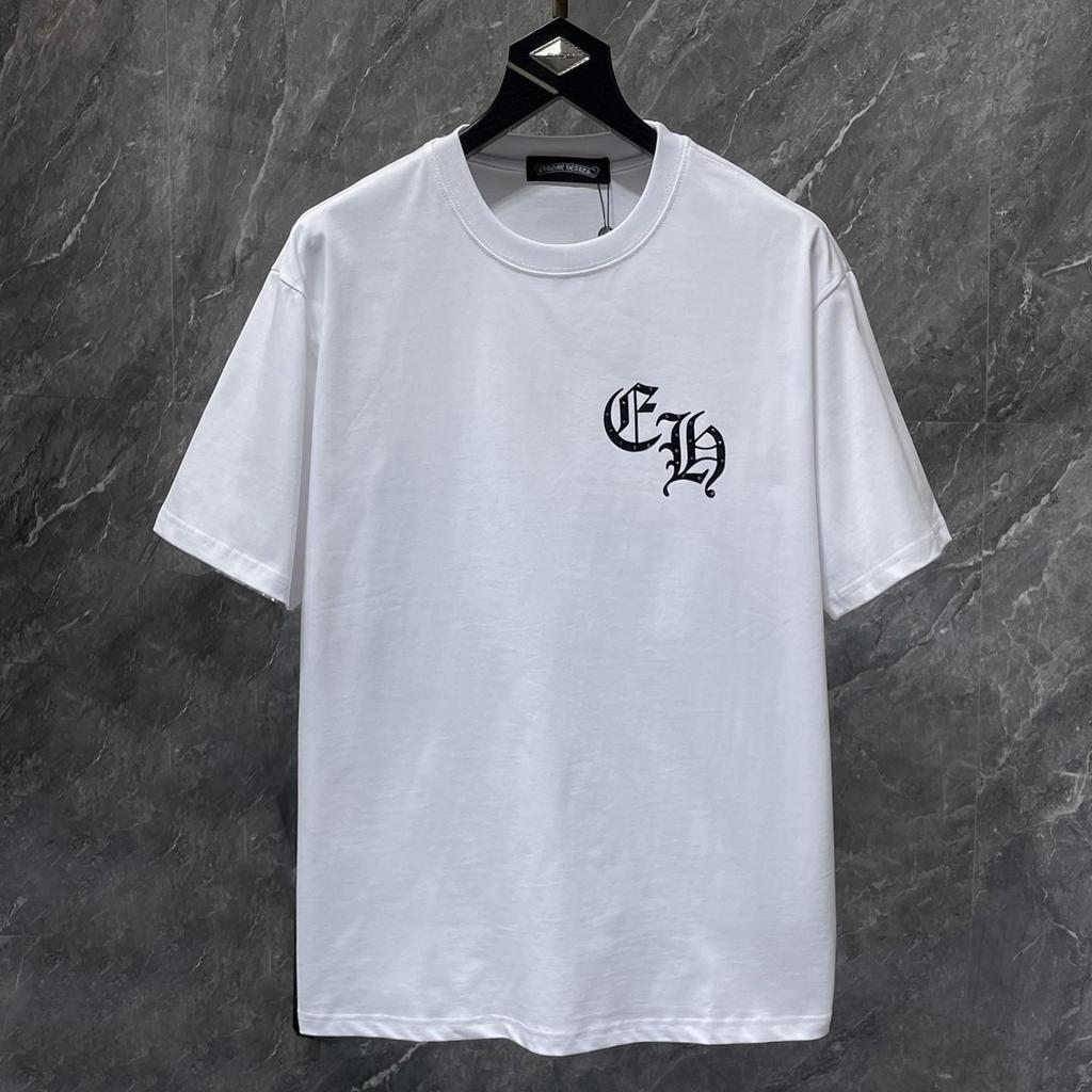 8933 CHROME HEARTS 2026 Summer New High Quality Cotton Round Neck Loose Large Size Men's and Women's T-shirt Couple T-shirt