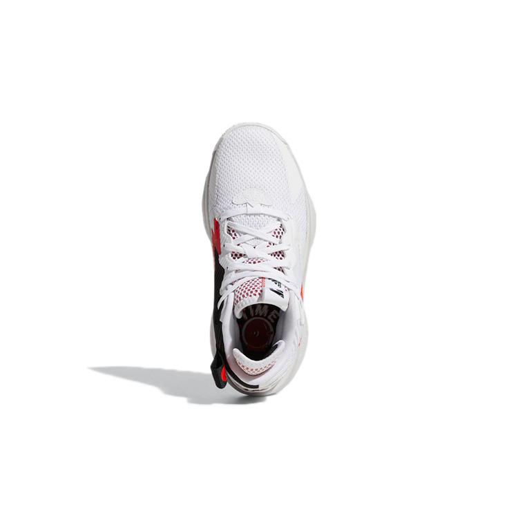 Adidas D Lillard 8 J Abrasion Resistant Mid top Children's Basketball Shoes White Teenagers GY2908