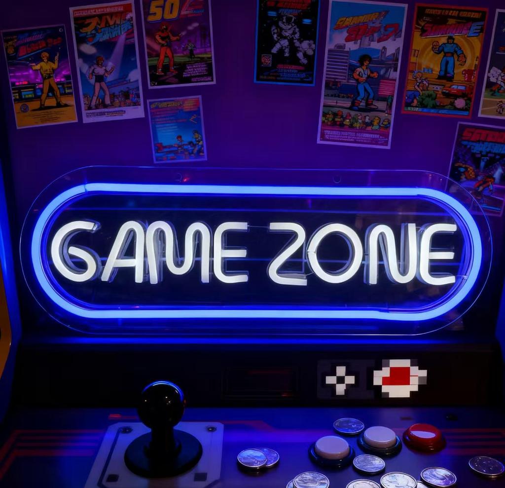 Neon Oyun Konsolu Taç Ayı Pençesi LED Işık – Dekoratif İnternet Ünlüsü Ortam Işığı