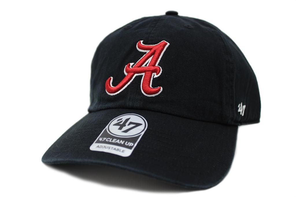 Seven Cap 47 CLEAN UP University of Alabama Crimson Tide NCAA College BLACK [Forty Brand]