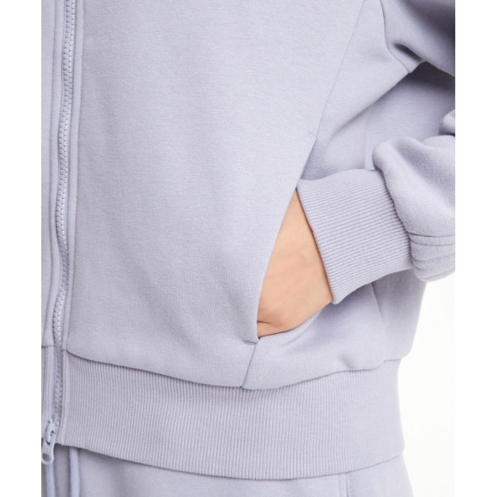 New Balance Nbmde4w902 Women Essential Brushed Hoodie Zip Up  Purple 