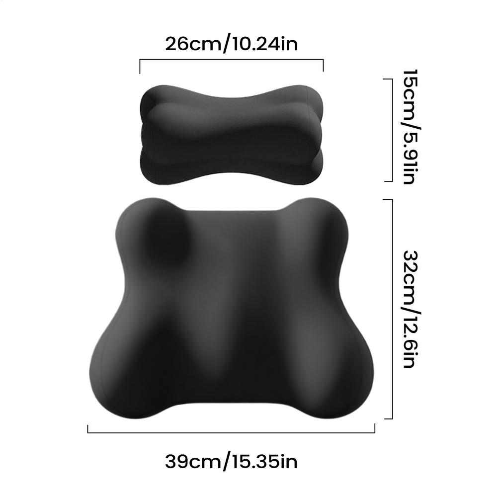Car Headrest And Lumbar Support Driving Ergonomic Accessories Car Neck Back Support For Drivers Office Desk Couch Travel