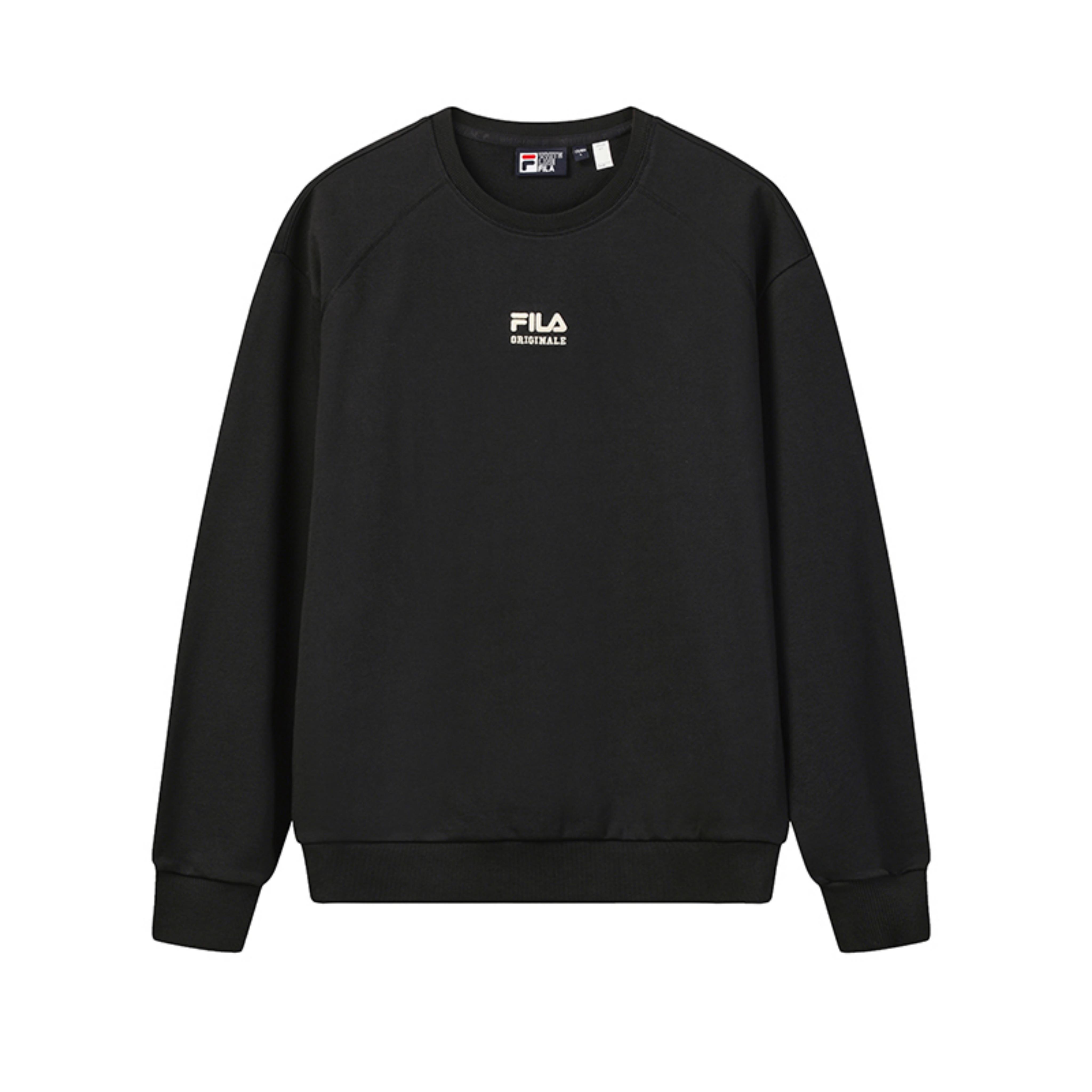 Fila Оригинальная Мода Простой Ретро Классический Индивидуальность Трендовый Уличный Повседневный Удобный Универсальный Свитшот С Круглым Вырезом Свободного Кроя F11M619210FBK L