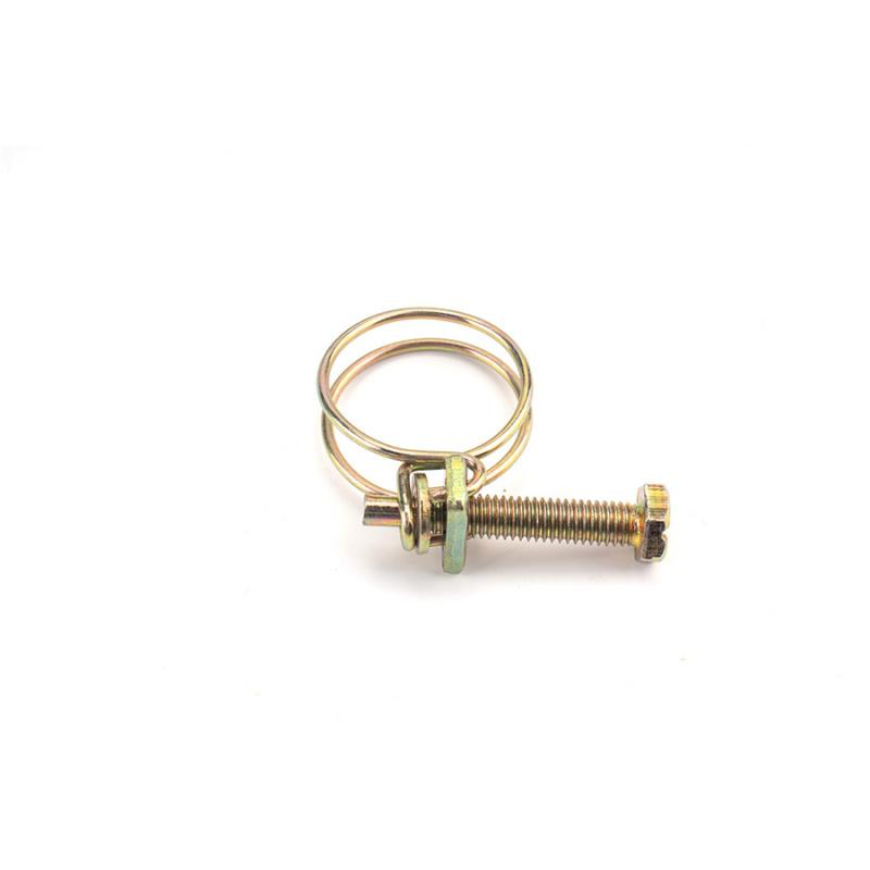 52Pcs Adjustable Double Wire Hose Clamps Pipe Clip Screw Bolt Locking Kit 6 Size