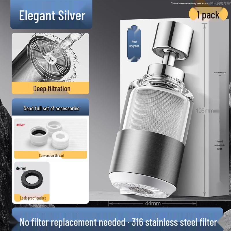 Universal Anti-Splash Kitchen Faucet Filter & Extension Tap