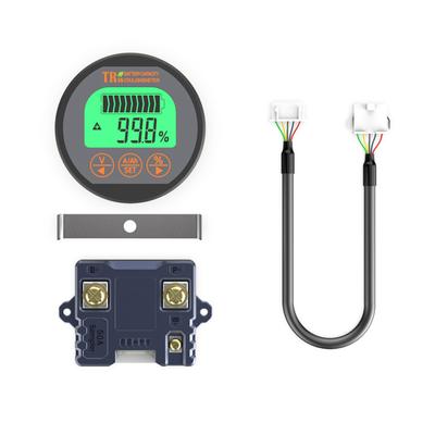 LCD Digital Display Batteries Meter with Base Electric Bicycle Capacity Voltage Current Measuring Gauge Automotive