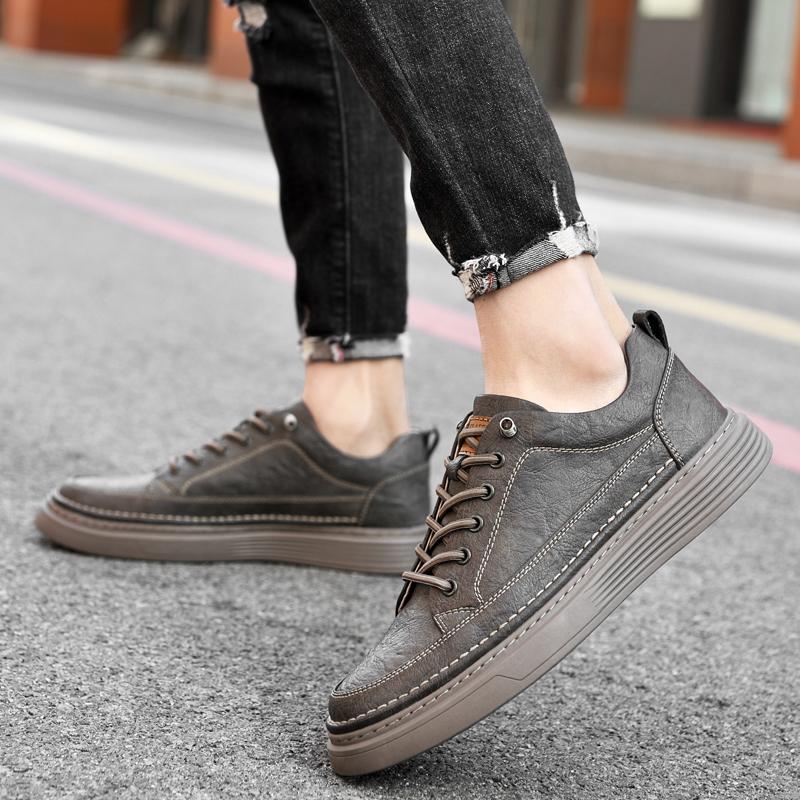 Fashion Men Casual Shoes Spring Autumn Men'S Designer Flat Shoes Genuine Leather Shoes Classic Mens Sneakers Man Loafers