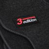 Tapis de sol - Logo - Mazda 3 - Velours noir - 4 pièces - Ajustement précis