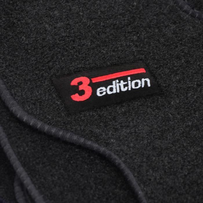 Tapis de sol - Logo - Mazda 3 - Velours noir - 4 pièces - Ajustement précis