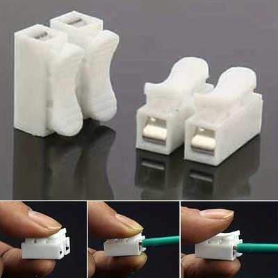 20pcs No Solding Welding Quick 2P Cable Wire Connector No Screw Terminal  Block Spring Clamp
