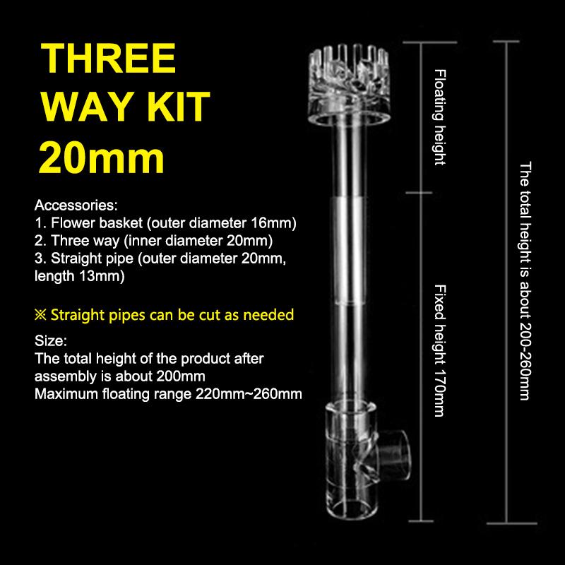 1Set Diy Clear Aquarium Skimmer Acrylic Lily Pipe Spin Inflow Outflow Water Plant Tank Filter Cleaning Fish Tank Accessories