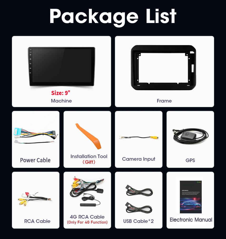 Android 13 For Suzuki Ignis 2016- 2020 Car Radio Multimedia Player Navigation Stereo 4G Wifi GPS Auto Head Unit Rear View Camera