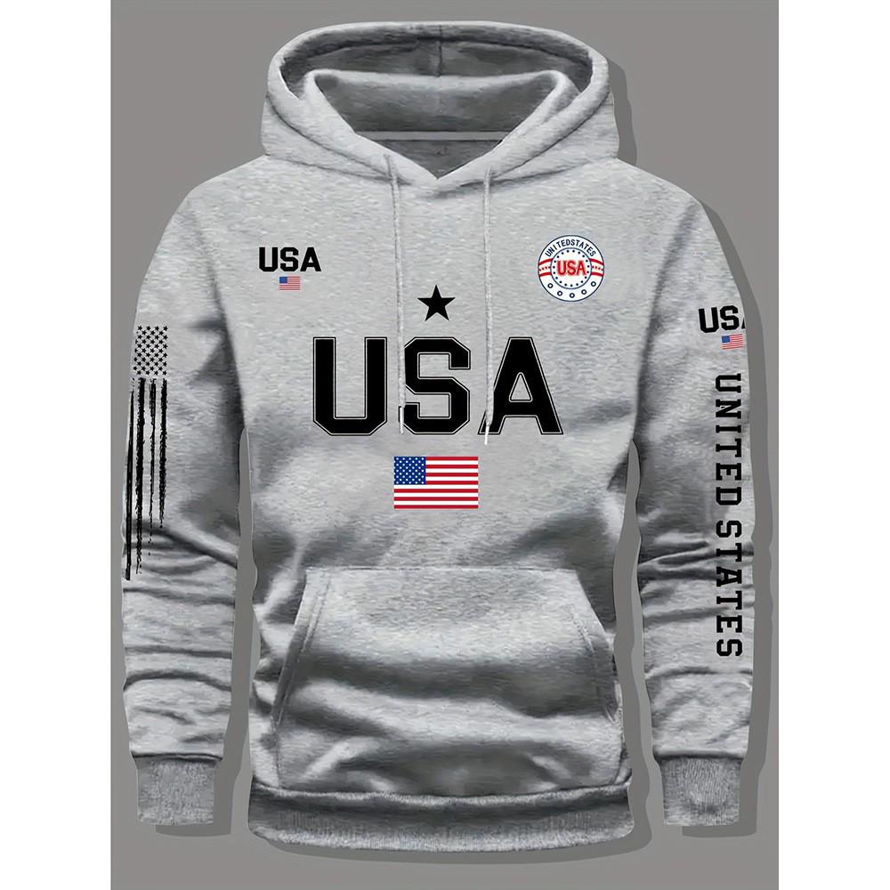 Men's Hooded Pullover Sweatshirt - Spring & Autumn Loose Fit Hoodie