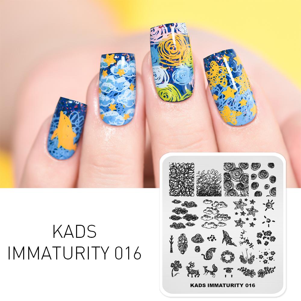 kads Nail Stamping Plates Immaturity 28 Designs Stamp Plate for Stamping Manicure Tools Nails Stencils