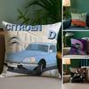 Cool C-Citroen Classic Pillow Case Plush Fabric Soft Double Sided Print Sofa Cushion Cover Throw Pillow Covers
