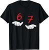 Lustige Hände Sechs Sieben 6 7 Meme Gen Alpha Slang T-Shirt Unisex T-Shirt