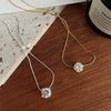 Dainty Minimalist Solitaire Zircon Charm Necklaces For Women Chain Round Clear Cz Stone Necklace New