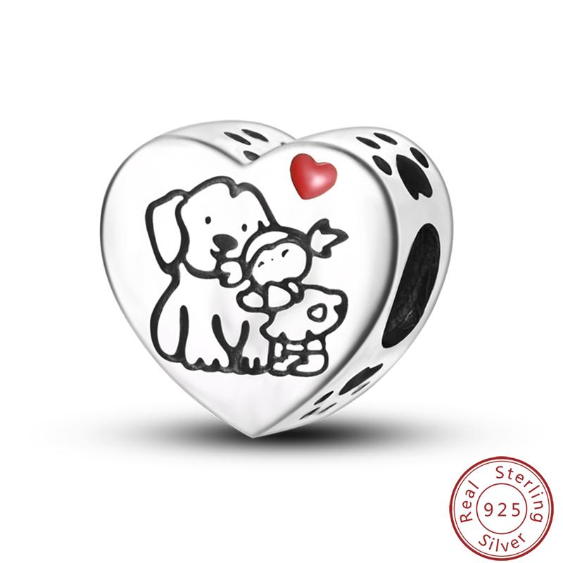 Cute Cat And Dog Series Copper Moon Butterfly Paw Print Charms 3Mm Diy Fine Jewelry Gifts Making