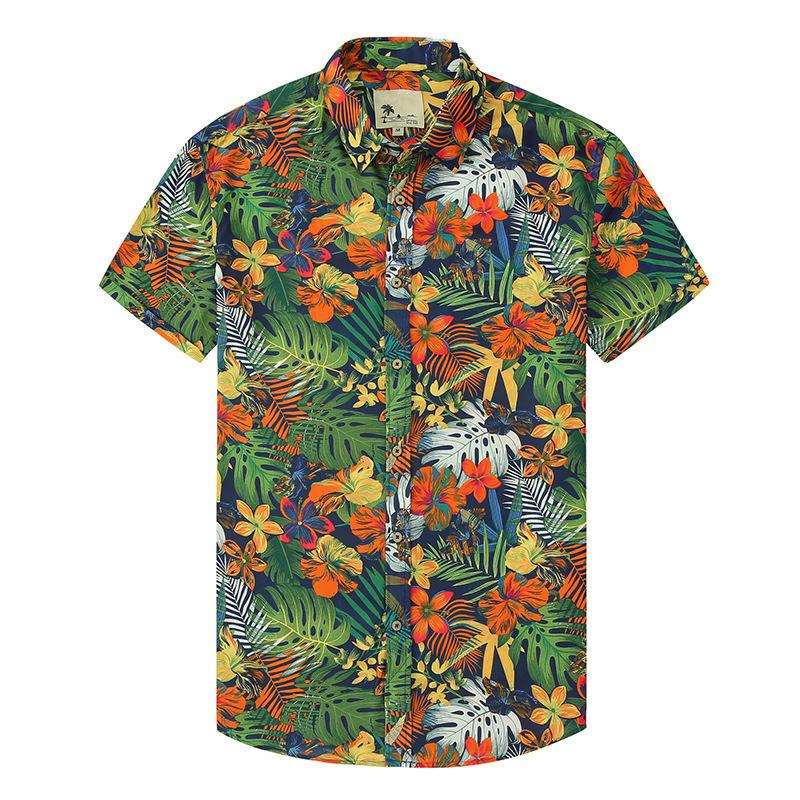 2026 Summer Hawaiian Casual Collared Floral Shirt for Men, Loose-fitting Beach Shirt