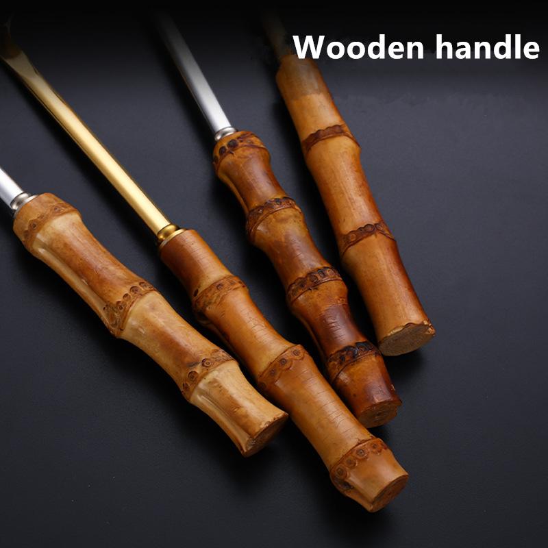 Stainless Steel Soup Spoon Colander with Wooden Handle Anti-scalding Hot Pot Scoops Serving Tablespoons Kitchen Utensils