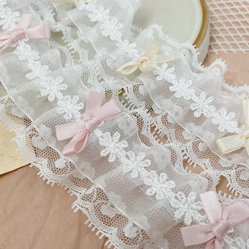 Bow Stretch Lace Lace Lolita Skirt Cuffs Accessories Pet Curtain Decoration Diy Embroidery