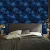 Watercolor Galaxy Navy Blue Wallpaper, Subtle Detail 50x1000