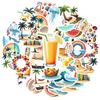 35-70pcs Tropical Island Beach Stickers Summer Travel Diy Luggage Guitar Fridge Laptop Graffiti Sticker Stationery School