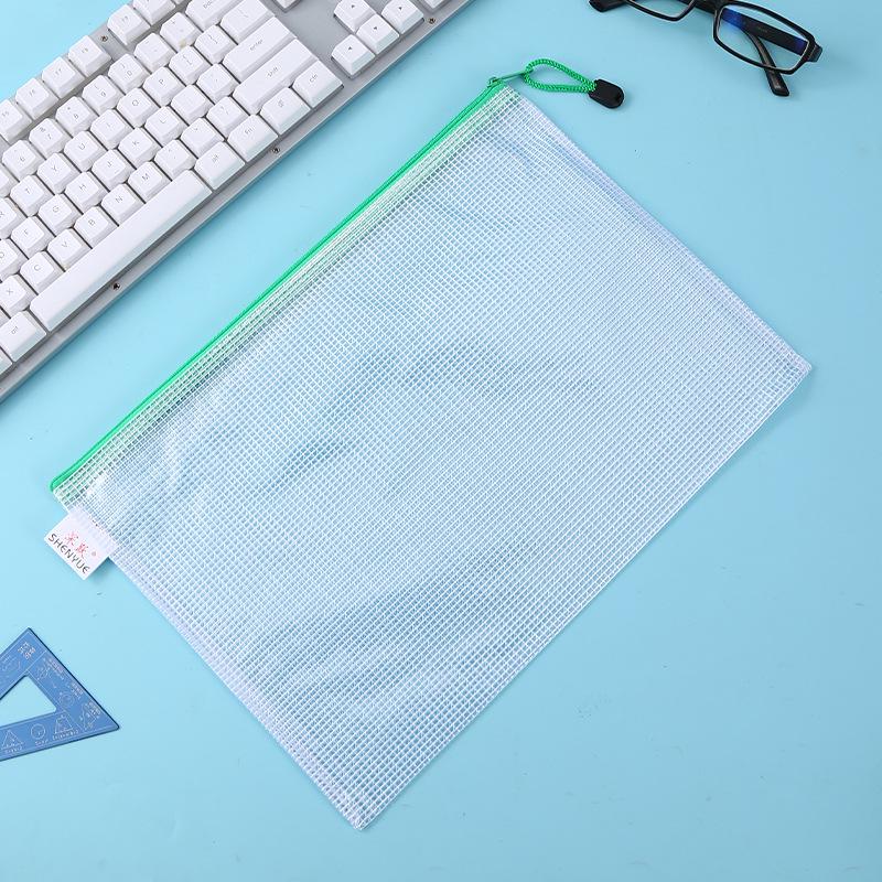 A4 wasserdichte Netz-Reißverschlusstasche: Transparente Schülertasche & Dokumentenaufbewahrung