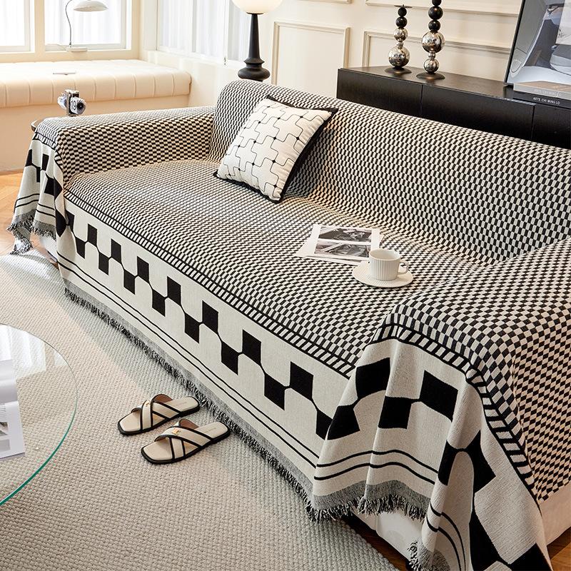 Pokrowiec na sofę Tkanina Cztery Pory Roku Uniwersalny Przystępny Cenowo Luksusowy Styl Pokrowiec na sofę Tkanina Pokrowiec z Chenille Koca