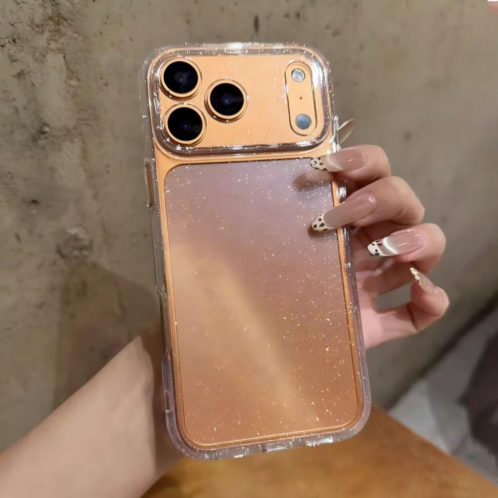 Ultra Thin Clear Glitter Soft Silicone Phone Case For iPhone 17 Air 16 15 14 13 Pro Max Plus Transparent Shiny Solid Color Cover