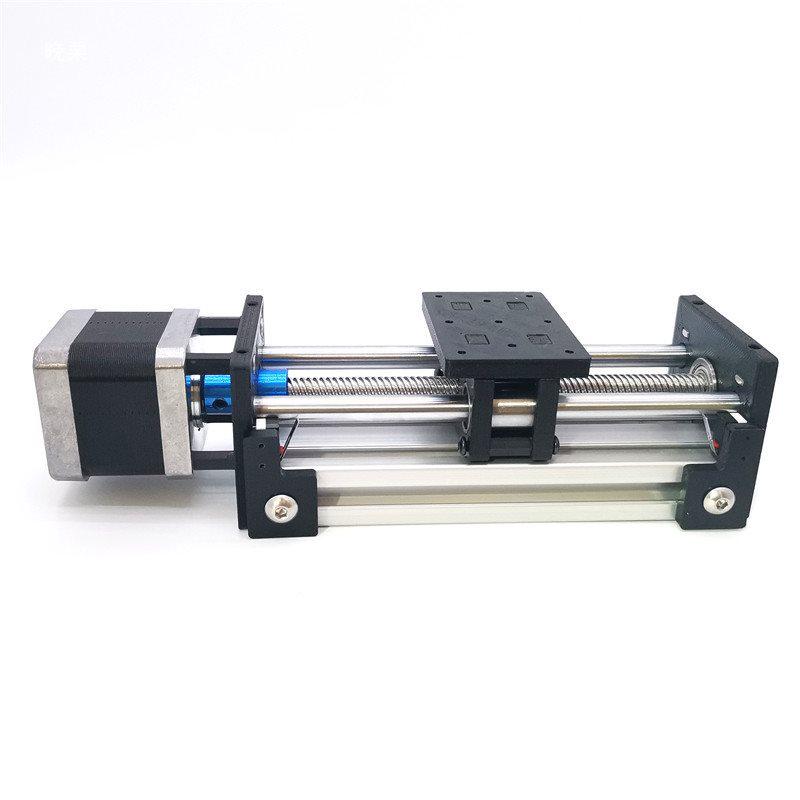 DIY Linear Slide Rail Stepper Motor Module with Dual Optical Axis Screw Rod for Bidirectional Motion