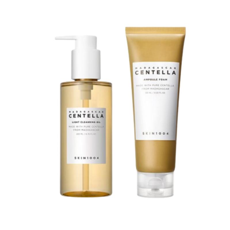 

Skin1004 Набор Madagascar Centella Легкое очищающее масло 200 мл + Ампульная пенка 125 мл