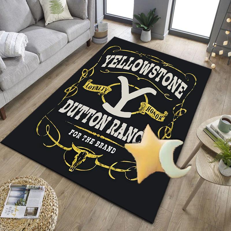 Yellows-tone Dutton Ranch Office Rug Chair Mat, Game Carpet, Suitable for Front Door, Bedroom, Living Room, Desk, Holiday Gift