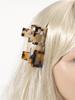 Leopard Acetate Colorful Square French Hair Claws Small Hair Clips for Girls,Back of Head Ponytail Hairpins Hair Accessories