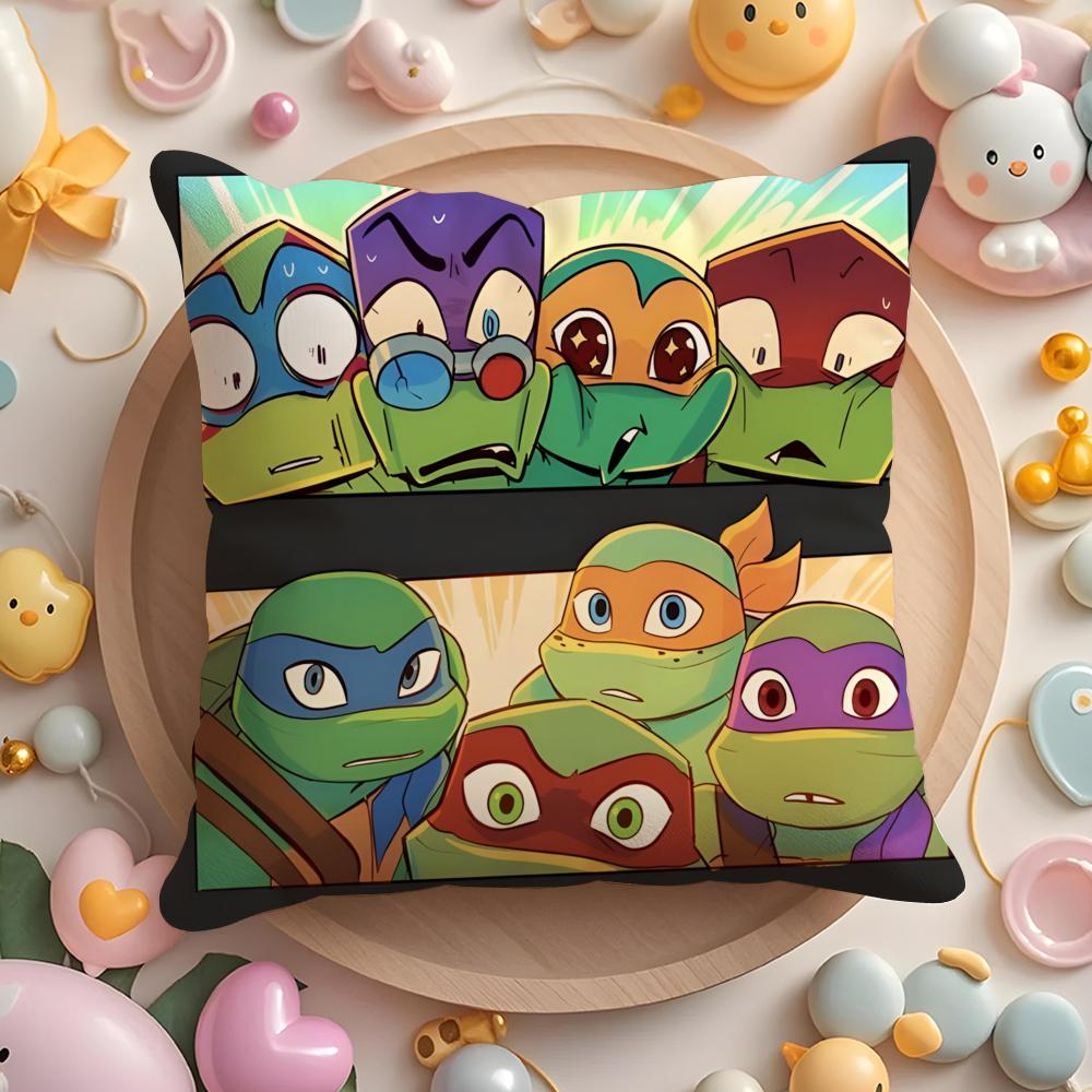 Teenage Mutant N-Ninja Turtles Cushion Cover Home & Car Multi-Scene Pillow Cover - Reversible, Soft & Durable for Daily Use
