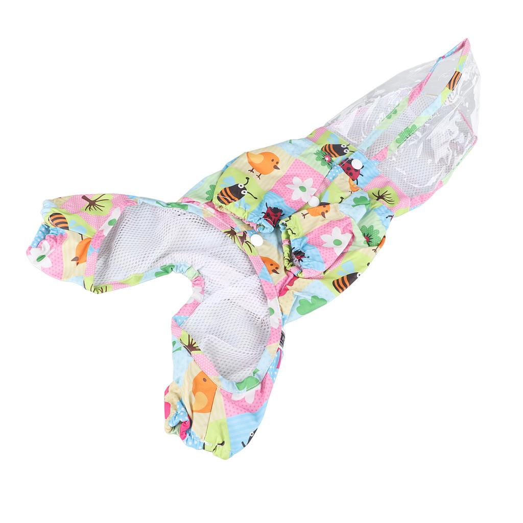 Pet Hoodie Raincoat Reflective 4 Legged Fully Wrapped Comfortable Breathable Cute Dog Rain Jacket for Pet Supplies