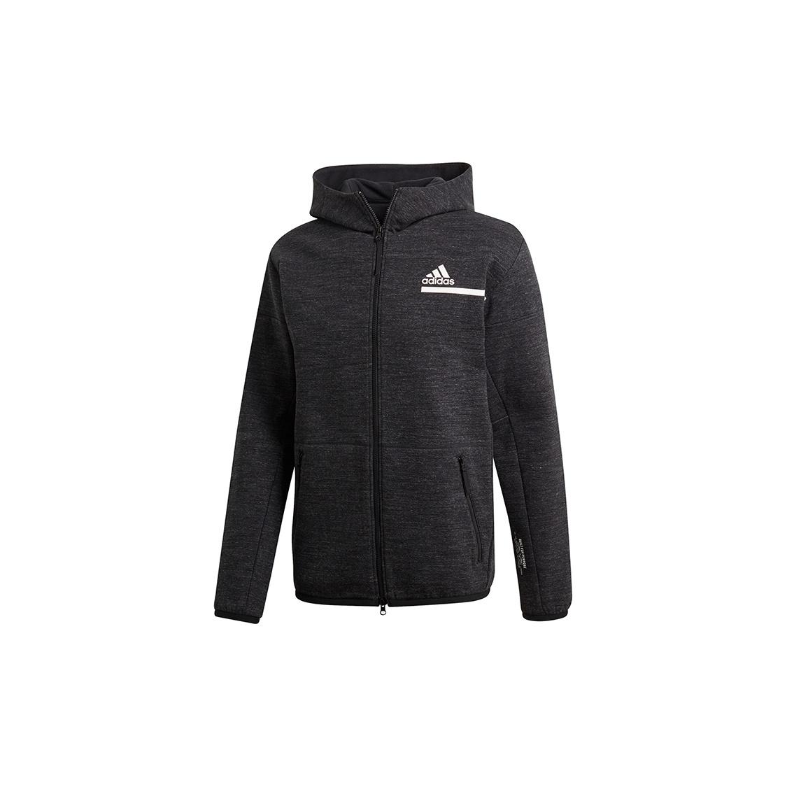 adidas Zne Fz M Winter Solid Color Fleece Lined Stay Warm Hooded Jacket Black Men s GU2077 S